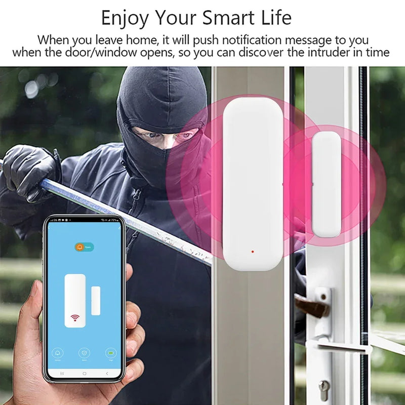 Capteur de Porte & Fenêtre WiFi — Détecteur d'Ouverture Connecté
