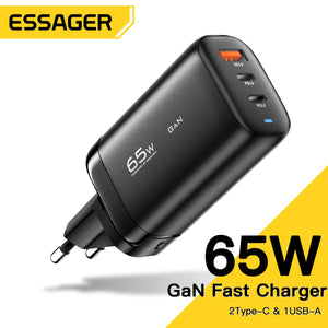 Chargeur Rapide GaN 65W — USB-C PPS pour Laptop & Smartphone