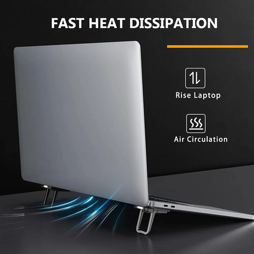 Support Laptop Invisible Pliable — Lot de 2, Réglable & Ultra-Compact