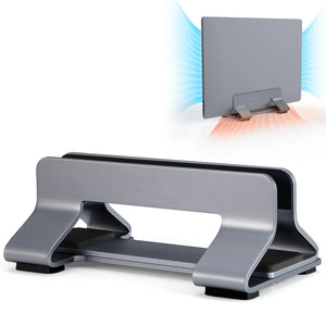 Support Vertical Laptop Aluminium — Rangement Bureau Ajustable
