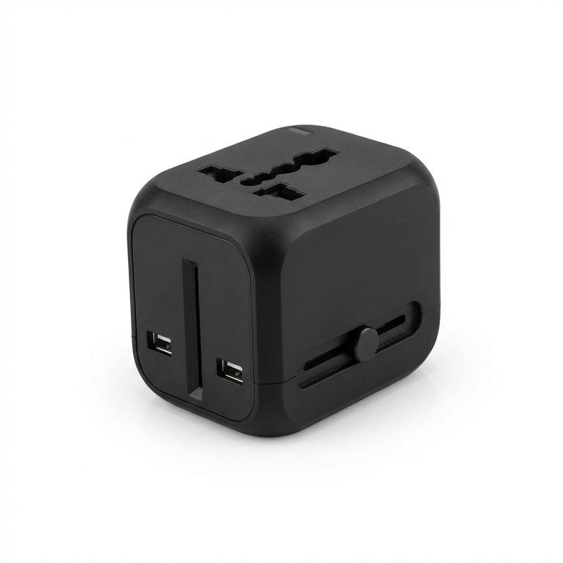 Adaptateur Voyage Universel — Chargeur Mural USB & USB-C Tout-en-Un