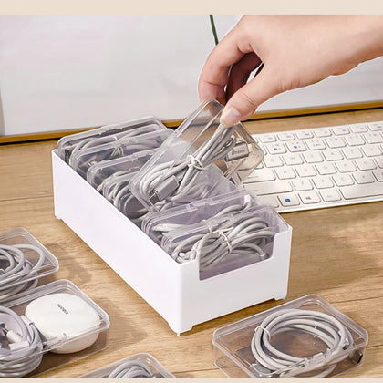 Boîte Organisateur de Câbles — Rangement Bureau en Plastique Durable