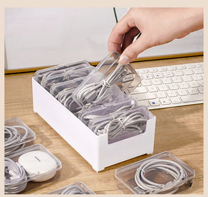 Boîte Organisateur de Câbles — Rangement Bureau en Plastique Durable