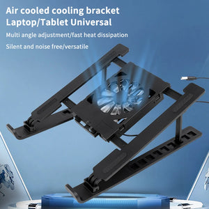 Support Refroidissement Laptop — Base Ventilée Multi-Angle Pliable