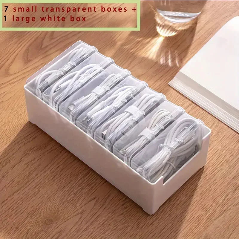Boîte Organisateur de Câbles — Rangement Bureau en Plastique Durable